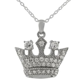Sterling Silver Chunky Bling Crown Pendant