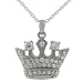 Sterling Silver Chunky Bling Crown Pendant