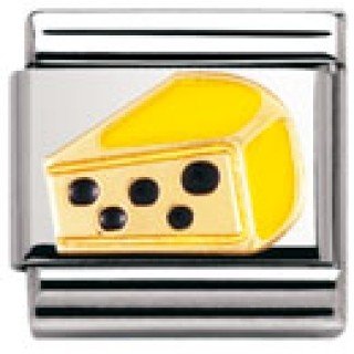 Nomination Composable Classic FOODS Edelstahl, Email und 18K-Gold (Kase) 030217 Preisvergleich