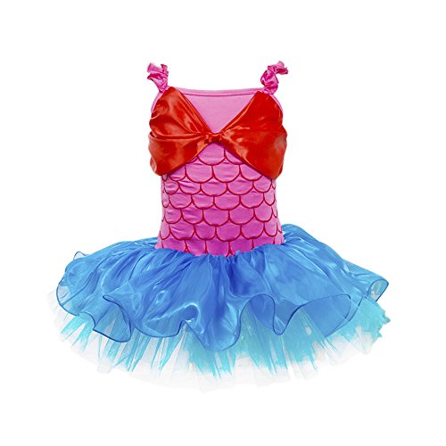 Jastore® Girls Red Bowknot Mermaid Dance Dress Ballet Tutu Dress