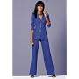 metrostyle Convertible-Collar Pantsuit