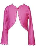 Rare Editions Little Girls 4-6X FUCHSIA-PINK KNIT RUFFLE BOLERO Sweater/Shrug/Jacket