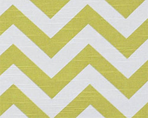 Fabric Shower Curtain - ZIGZAG ARTIST GREEN - 72" Width x (72", 74", 78", 84", 90", 96") Length