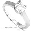3/4carat Asscher Cut Diamond Solitaire Ring&nbsp;in 14K White Gold (HI/SI1)