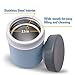 Stainless Steel Insulated Food Lunch Jar, Wide Mouth, Vacuum Keeps Food Hot or Cold, Sky Blue, 380 ml