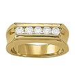 14K Yellow Gold Man's Diamond Ring