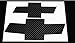 Forti USA | Carbon Fiber Front and Rear Emblem Logo sticker Décor for US Chevy Malibu 2013 2014 2015 Black - Pair