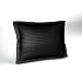 Black 300TC Sateen Stripe Pillow Sham, Standard