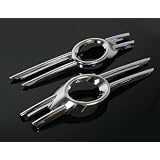Chrome Front Fog Light Cover Trims Pair for 2009 to 2011 VW Passat CC Brand NEW 