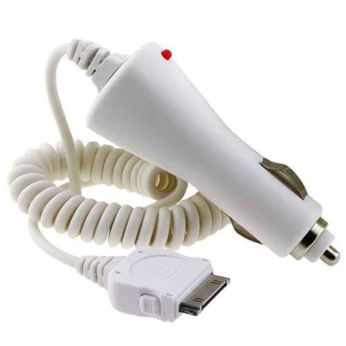 apple ipod touch 32gb Car Charger for iPod iPhone 3G 3GS (White)
