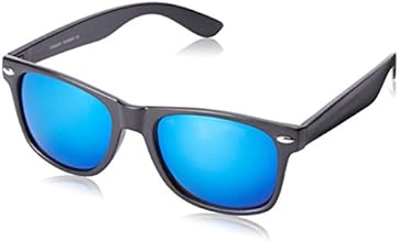 zeroUV - Flat Matte Reflective Revo Color Lens Large Horn Rimmed Style Sunglasses - UV400