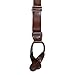 CTM® Mens Leather Button-End 1 Inch Suspenders
