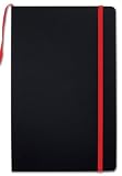 BookFactory® Black Journal / Writing Notebook / Blank Diary / Lined Pages Book - 192 Pages, 5.25