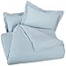 Amazon Basics 2 Piece Lightweight Microfiber Duvet Cover Set with Snap Buttons, Twin/Twin XL, Solid, Spa Blue