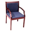 Hardwood Side Chair - Mahogany/ Navy