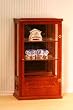 Dollhouse Miniature Mahogany Glass Display Cabinet