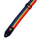 ERNIE BALL ( アーニーボール ) POLYPRO STRAPS レインボー (Rainbow) 定番ギターストラップ ポリプロピレン＆レザー使用