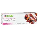 Rite Aid Home Freezer Bags, Double Zipper Seal, Quart, 20 ea