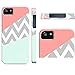 iPhone 5S Case, FEIKESI Protective Case [Scratch-Resistant] Unique Pink & Coral Chevron Pattern Hard Back Cover Snap on Case for Iphone 5/5s (Pink & Chevron)