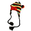 Winter Knit Monkey Rasta with Hair Animal Trooper Trapper Lined Ski Tassel Hat Cap