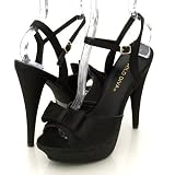 Wild Diva Lamis04 Heels Black Satin