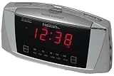 Emerson Radio CKS5055S SmartSet Dual Alarm Clock Radio with Large LED Display (Silver)