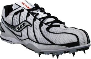Saucony Womens Endorphin Spike White/Silver/Red Running shoe