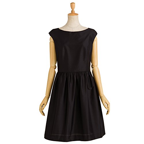 Classic Donna クラシックダーナ シルク ドレス オーバースカート付き【ブラック9号】