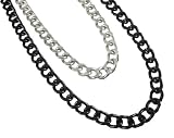 Black / Chrome Plated Double Strand Link Wallet Chain