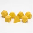 GameScience: Polyhedral 7-Die Set - Opaque Un-Inked Precision Dice - Saffron Yellow