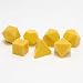 GameScience: Polyhedral 7-Die Set - Opaque Un-Inked Precision Dice - Saffron Yellow
