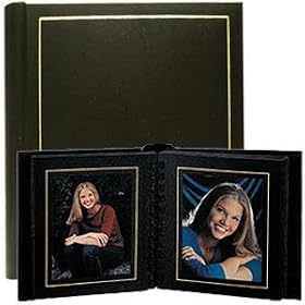 Professional PARADE black/gold slip-in mat photo album holds 20 prints - 4x5