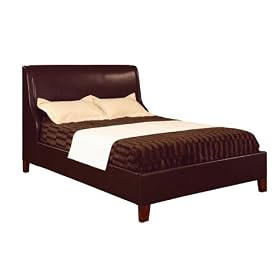 Modus Furniture Upholstered Twin Size Tiffany Low Profile Sleigh Bed, Chocolate... by Modus Furniture