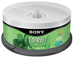 Sony 25CDRW700RS 4X CD-RW Discs 25-Pack Spindle