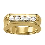 18K Yellow Gold Man's Diamond Ring