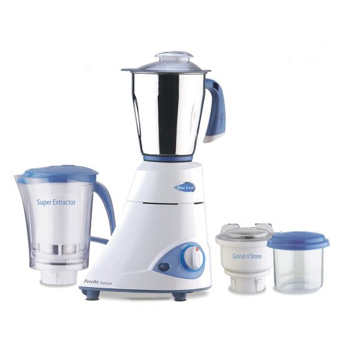 > BEST PRICE Preethi Blue Leaf Platinum Mixer 110 Volts 3 Jars