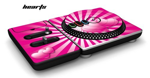 DJ Hero Turntable Controller Schutzfolie, passt für Xbox 360, Playstation 2 & 3 - Hearts Pink