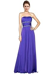 Strapless Chiffon Lace Evening Dress/Bridesmaid Dress/Prom Dress/Wedding Party Dress 