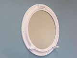 Gloss White Finish Porthole Mirror 24