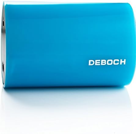 Universal External Battery Pack Deboch® X6000 (6000mAh) (Power Bank, Portable Charger, Charging Station), Safe Lithium Iron Phosphate Battery; Up to 2000 lifecycle charges; 10 years of Durability; Fast Charge, Compatible with Apple iPhone 6 Plus, 6, 5S, 5C, 5 (Lightning Cable not included), 4S, iPad, Air, Mini, iPods; Samsung Galaxy S5, S4, S3, Note, Nexus, HTC, GoPro and Other USB Charged Devices (Light Blue)