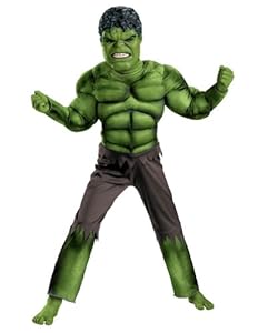 Kids-Costume Hulk Avengers Classic Muscle Kids Costume 4-6 Halloween Costume