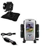 Samsung SCH-R400 Auto Bean Bag Dash Holder with Car Charger - Uses Gomadic TipExchange