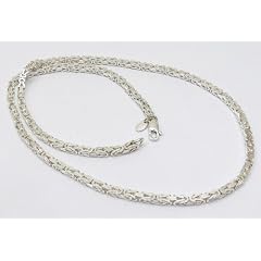 K�nigskette, vierkant 3,5mm x 3,5mm - massiv 925 Silber, L�nge w�hlbar 40-100cm