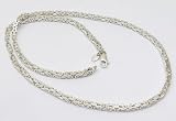 K�nigskette, vierkant 3,5mm x 3,5mm - massiv 925 Silber, L�nge w�hlbar 40-100cm