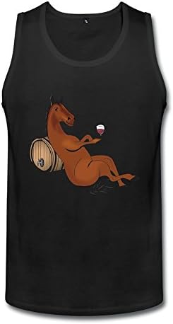 Sleeveless Shirts Racking Horse Black Man Custom M