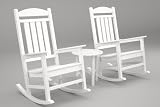 POLYWOOD PWS109-1-WH Presidential 3-Pc. Rocker Set, White