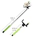 Selfie Stick, Noot Groupie Self Portrait [Battery Free] Extendable Handled Stick with Adjustable Phone Holder Mount & Built-in Remote Shutter Designed for Apple & Android Smartphones [Green]