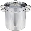 Excelsteel 12 Quart 18/10 Stainless Steel 4 Piece Muti-Cookware Set With Encapsulated Base