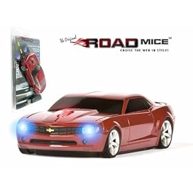 Chevy Camaro Wireless Optical Computer Mouse (Red) by Collectable Diecast