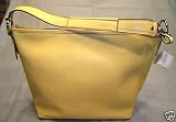 413 IiaI3EL. SL160  COACH YELLOW CANARY LARGE LEATHER SHOULDER ZOE BAG NWT